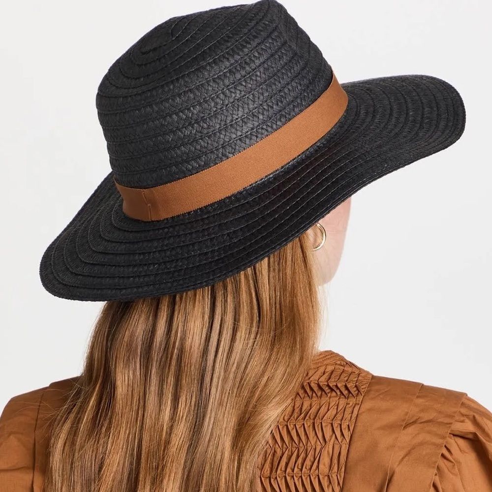 Madewell Packable Braided Straw Hat in Almost Black M/L NWT - Picture 2 of 15